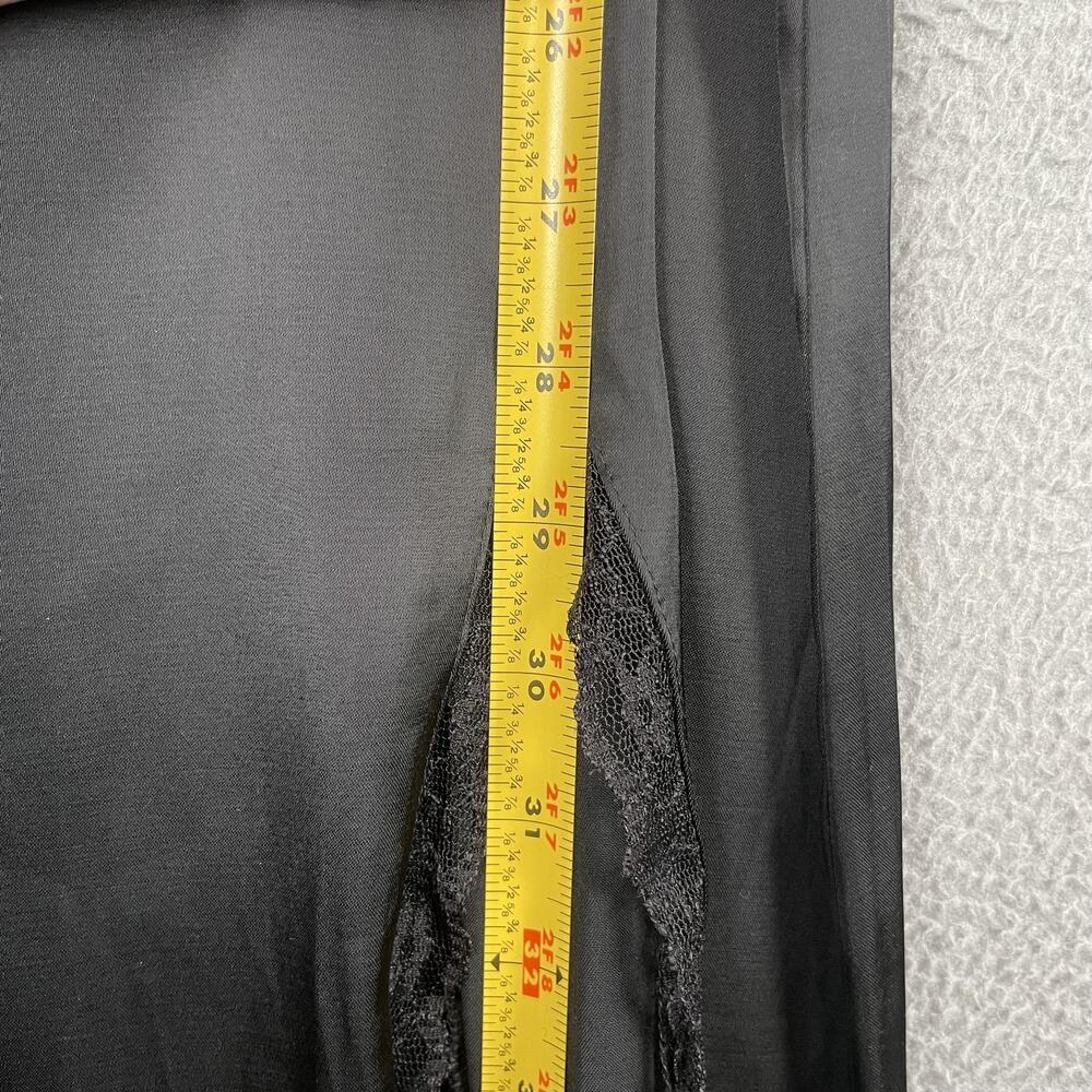 Abercrombie & Fitch Slip Dress Womens S Tall Black Satin Cowl Neck Lined Maxi - Picture 13 of 15